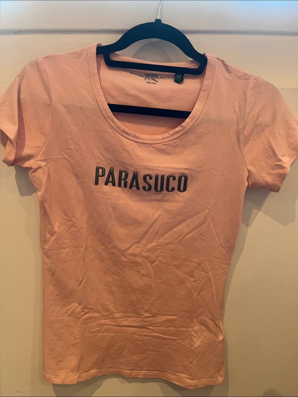 Parasuco Peach Pink Short Sleeve Logo Tee